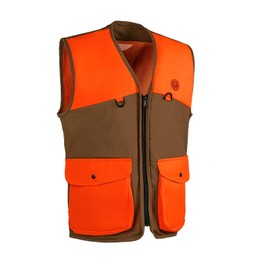TKLoop Upland Hunting Vest with Multi Pockets Brown/Orange Upland Game Field Bird Hunting Vest