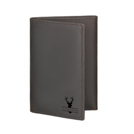 Awesometik Customizable Trifold Leather Wallet RFID | Top Grain Leather Crazy Horse| Extra Capacity Credit Card Holder (Dark Brown Engraved)