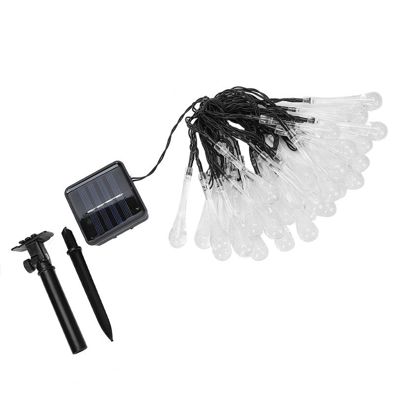 DropShaped 30 LED Solar String Light Waterproof Garden Decoration Light