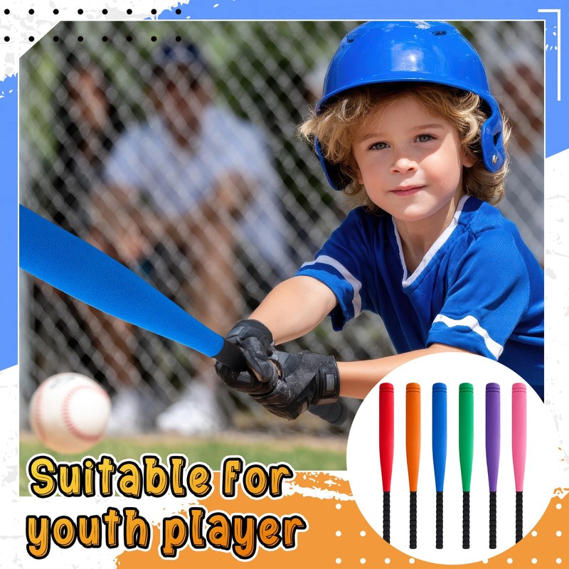 Seenelling 6 Pcs 29 Foam Baseball Bat PE Equipment for