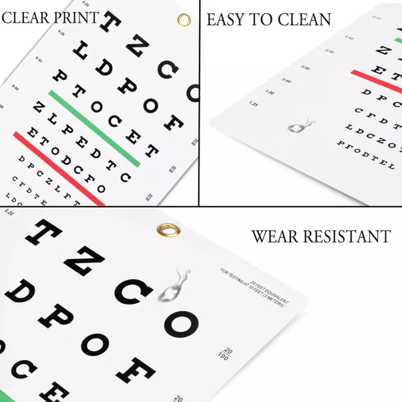 Spectra 스펙타 스넬렌 차트 시력 검사용 월 - 10피트 9인치