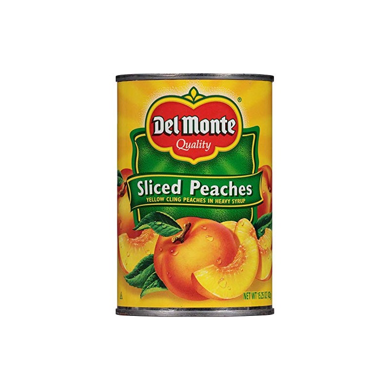 Del Monte, Sliced Peaches, Yellow Cling Peaches in Heavy Syrup,