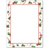 Holly with Candy Canes Letterhead Laser & Inkjet Printer Paper