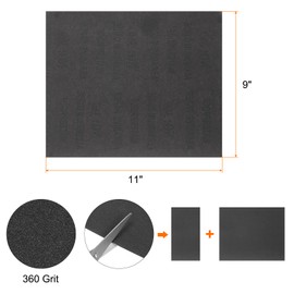 sourcing map 50pcs Sandpaper 360 Grit 9 x 11 Inch A-Weight Backing Silicon Carbide Abrasive Wet Dry Sanding Sheets for Wood Finishing, Metal Sanding, Automotive Polishing