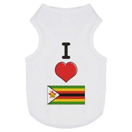 'I Love Zimbabwe' Pet Dog/Cat T-Shirt (PT00094955)