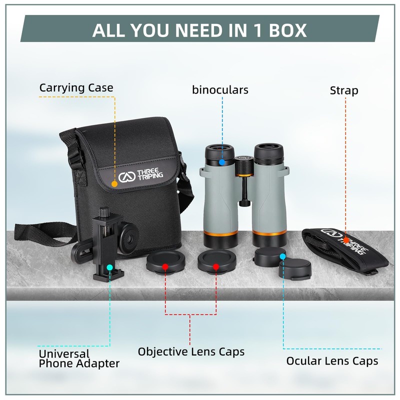 10x42 Professional ED Binoculars for Adults High Powered with Binocular