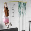 Tanxih Corner Shower Curtain Rod Adjustable Stainless Steel Diamond Shaped