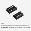 sourcing map DIP IC Chip Socket Adapter Flat Pin 14P