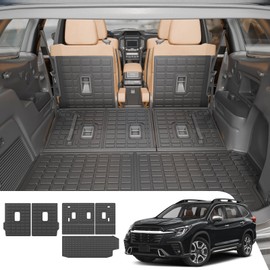 Dattumar Cargo Liner Compatible with 2019-2025 Subaru Ascent 7-Seater Kick Mats All Weather Back Seat Cover Protector 2024 Ascent Accessories (Trunk Mat+2nd Row Backrest Mats+3rd Row Backrest Mats)
