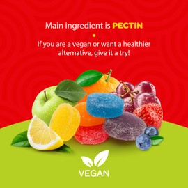 Funtasty Assorted Jelly Fruit Patties Candy, Individually Wrapped, Vegan Friendly, Gluten Free Discs, 5 Pound Box