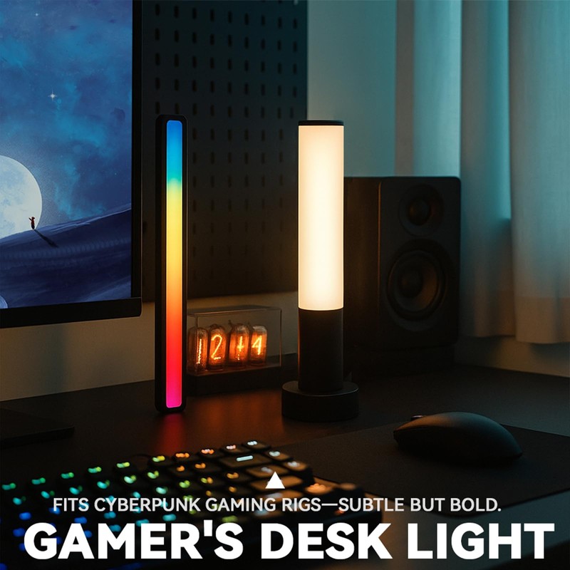 Guvuon Portable Table Lamp Rechargeable Bedside Lamp with Magnetic Detachable