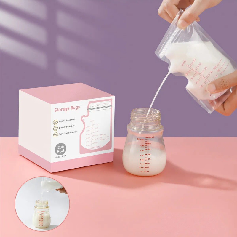 Bolsa De Almacenamiento De Leche Materna 250ml,200 Piezas.