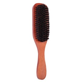 JIAXINGBING Boar Bristle Hair Brush, 2 Pack, Slick Back Hair Brush, Detangling, Black and Dark Red, Women's Hairbrush