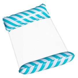 Fewile Pool Floats Adults, 4-in-1 Multi-Purpose Inflatable Hammock Pool Floats, Water Hammock Lounge Floaties for Swimming Pool (Blue)