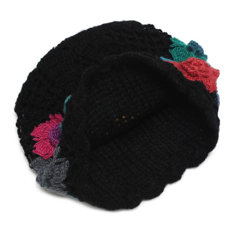ZLYC Women's Winter Vintage Wool Knitted Beanie Bowler Hat, Colourful