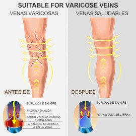 10 Pares Calcetas Compresión U Alivia Varices Y Circulación