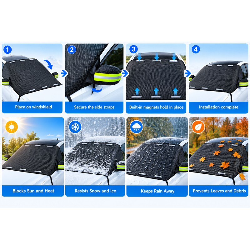 Car Windshield Snow & Ice Protector for Winter – Oxford