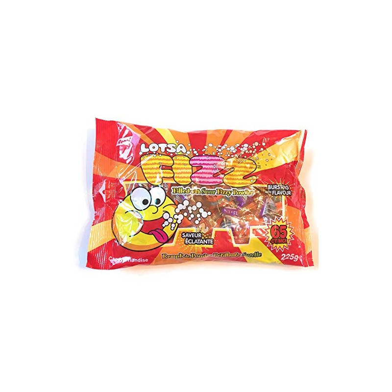 Lotsa Fizz, Filled with Sour Fizzy Powder, 65 Count