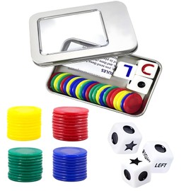 40 Pcs Left Right Centre Dice Game, Left Right Centre Game, Dice Game, for Friends Or Family To Spend Happy Time TogetherSuitable For Gathering Party Festival Party Bar Game