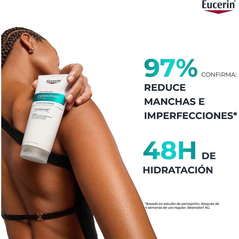 EUCERIN DermoPure Triple Effect Crema Corporal (200ml) Anti-Imperfecciones, Anti-Manchas, Anti-Brillo,