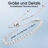 Esmoly Women's Silver Tennis Bracelet with Birthstone in 12 Colours,