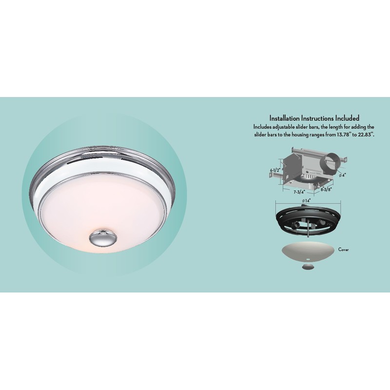 Victorian Bathroom Exhaust Fan in Chrome