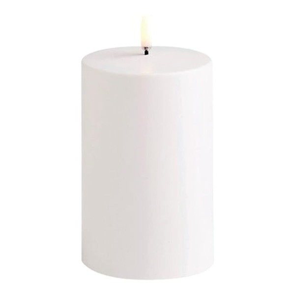Uyuni Lighting Outdoor LED Pillar Candles 8x13cm White