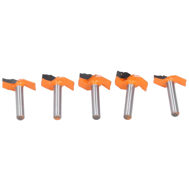 5Pcs 6mm Shank Router Bit Yellow Milling Cutter for Cabinet