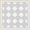 Olympus H-1036 Sashiko Flower Dish Towel, Cloth Pack, Tateimasu (White)