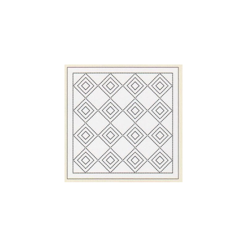 Olympus H-1036 Sashiko Flower Dish Towel, Cloth Pack, Tateimasu (White)