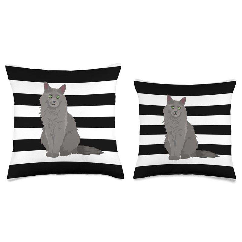 Nebelung Cat Lover Gift Throw Pillow