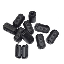 Topnisus [Pack of 10] Clip-on Ferrite Core Ring Bead Anti-interference High-frequency Filter RFI EMI Noise Suppressor Cable Clip (7mm inner diameter)
