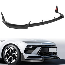 RACING9SPEED Front Bumper Spoiler Lip STP-Style 5PCS ABS Fit for 2024-2025 Hyundai Sonata Base, Car Mods Exterior Accessories Replacement Parts Assembly, Air Chin Body Kit Splitter (Matte Black)
