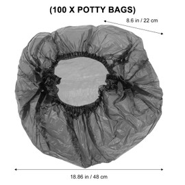 SAFIGLE 100pcs Toilet Trash Bag Training Toilet Liner Travel Potty Liners Elastic Potty Bag Potty Refill Bags Potty Cleaning Bag Potty Trash Bag Kids Chair Cushion or Baby Diaper Universal