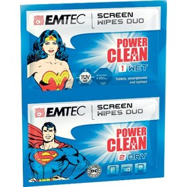 EMTEC Duo Screen Wipes, Blue