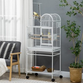 64-Inch Modern Pet Cage for Medium Small Parrots Cockatiel Budgies Lovebirds Parrotlets with Rolling Stand Available XS XL SizesColor: default Color