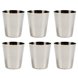 LIPOVOLT® 6PCS US SHIP Stainless Steel Shot Wine Glass Glasses 2-1/2 fl Ounce Set of 6 New