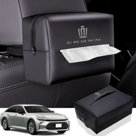 HUDIY Toyota Exclusive New Crown 35 Series 16th Generation Car Tissue Case September 2022 - Present Car Tissue Holder, Leather Material, Car Tissue Bag, Car Storage, Tissue Holder, Hanging, Car