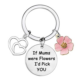 Hgreiwgk Mum Keychain Mum Birthday Gift Mother Keyring from Daughter Son Mothers Day Presents Mum Thanksgiving Christmas peresents Women Female Keychain