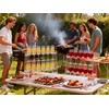 SOVQUEST Acrylic Stemware Rack, 2 Tier 12 Slot Trapezoid Champagne