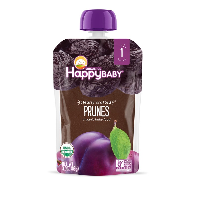 Happy Baby Clearly Crafted, Organic Baby Food, Stage 1, Prunes,