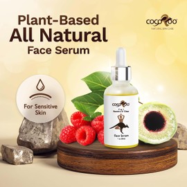 CocoRoo 7in1 Anti-Aging Face Serum, Plant-Based with Vitamin C, Ceramide & Jojoba Oil, 100% Pure, Natural & Vegan