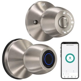 XYBkey Smart Fingerprint Door Lock, 3-in-1 Fingerprint Door Handle with app Control and Key Type-C, biometric Door Handle with Lock, Suitable for bedrooms, garages, Homes and Offices