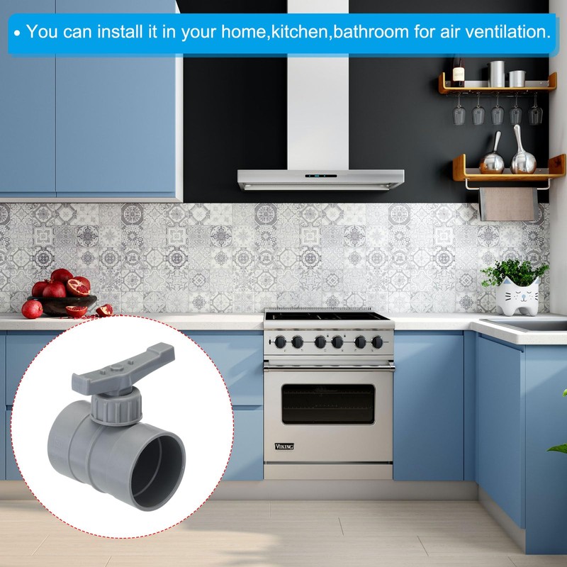 PATIKIL 2" HVAC Duct Manual Volume Damper, PP Adjustment Flame