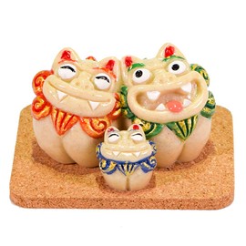 [kubagasaya] Kababaya Okinawa Souvenir Sisar Figurine, Mini, Entrance, Parent-child Sisar (B)