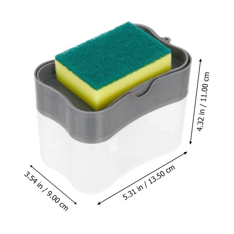 iplusmile 1Set Manual Press Soap Dispenser with Sponge Tray Versatile