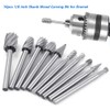 Saipor 5pcs 1/4" Shank Rotary Rasp File Burr Set Woodworking