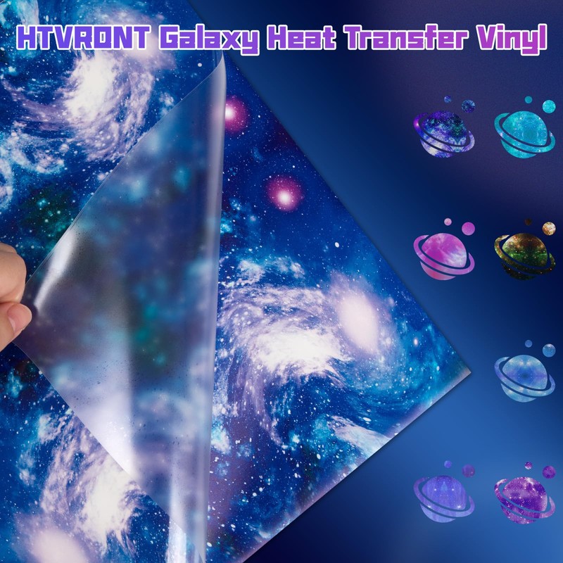 HTVRONT HTVRONT Galaxy Heat Transfer Vinyl - 7 Pack 12x10in