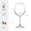 Paksh Novelty Italian Red Wine Glasses - 18 Ounce -