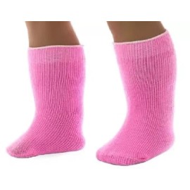 JustAskJoyce Collection Separates, Basic Solid-Colored Cotton Candy Knee High Socks for 18-Inch Dolls